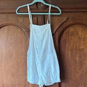 Abercrombie & Fitch White Short Overalls